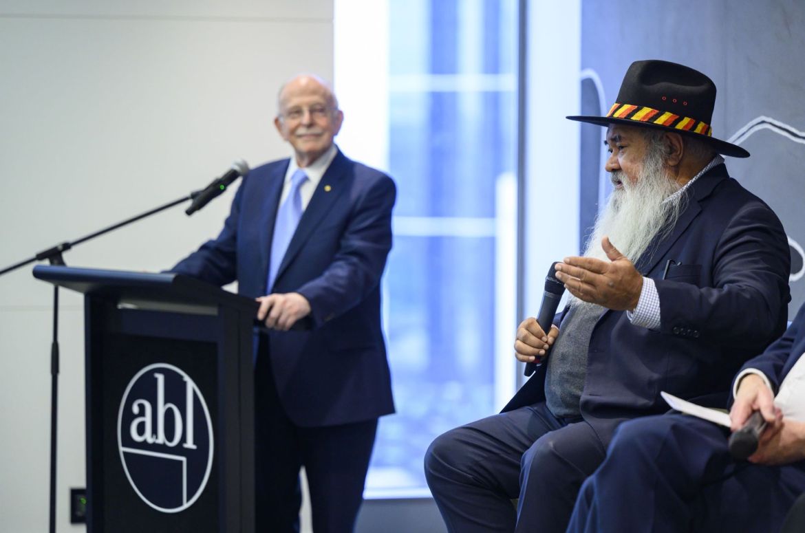 Mark Leibler and Senator Patrick Dodson at ABL