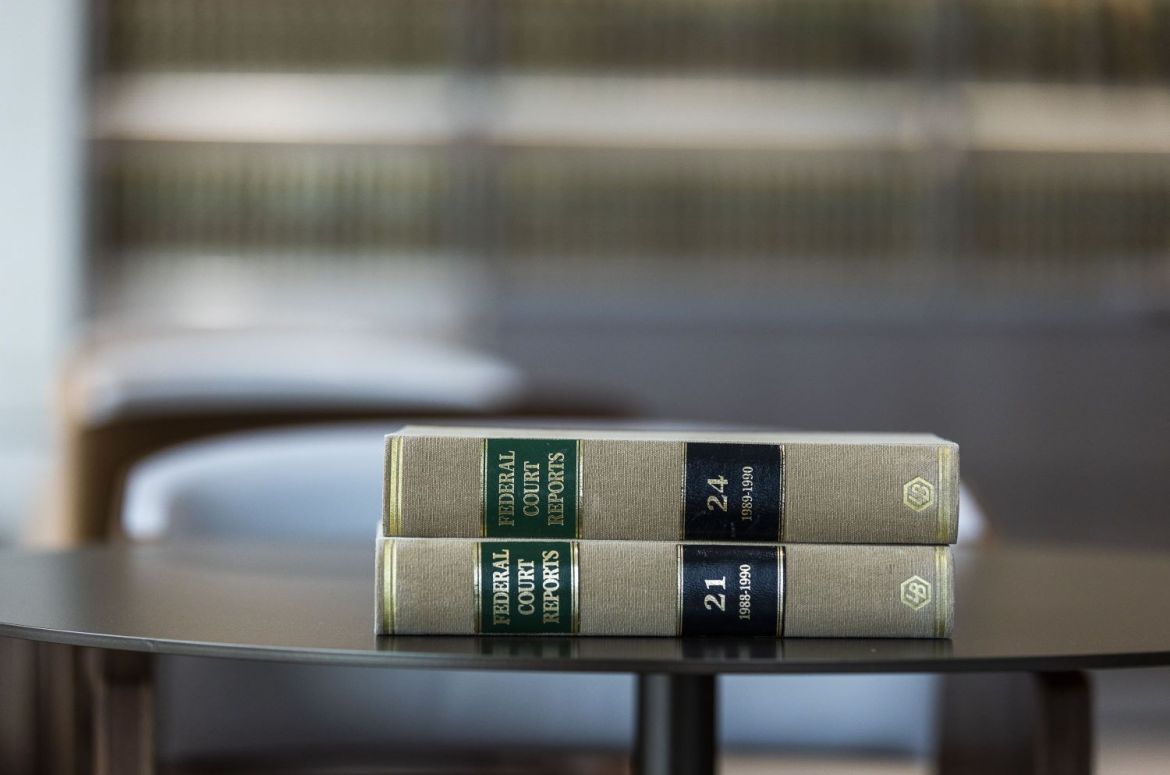 Federal court report books in ABL Cafe