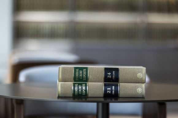 Federal court report books in ABL Cafe