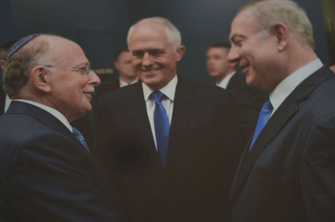 Mark Leibler with politicians