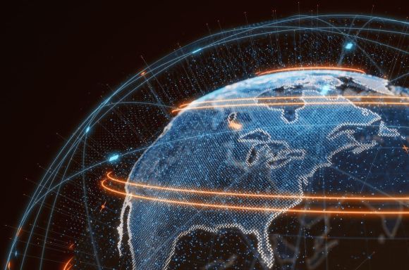 Futuristic global connections