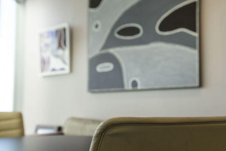 Indigenous art on office wall 5 1