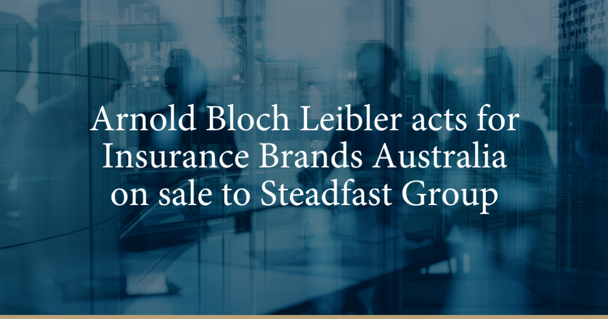 ABL acts for Insurance Brands Australia on sale to Steadfast Group