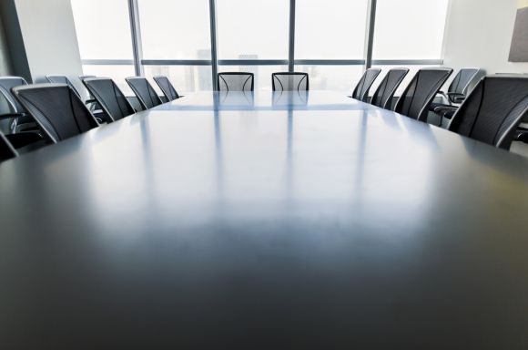 Conference room table and chairs