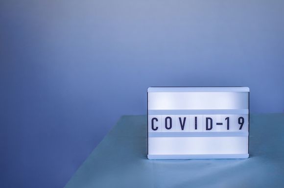 Covid-19 signage in hospital