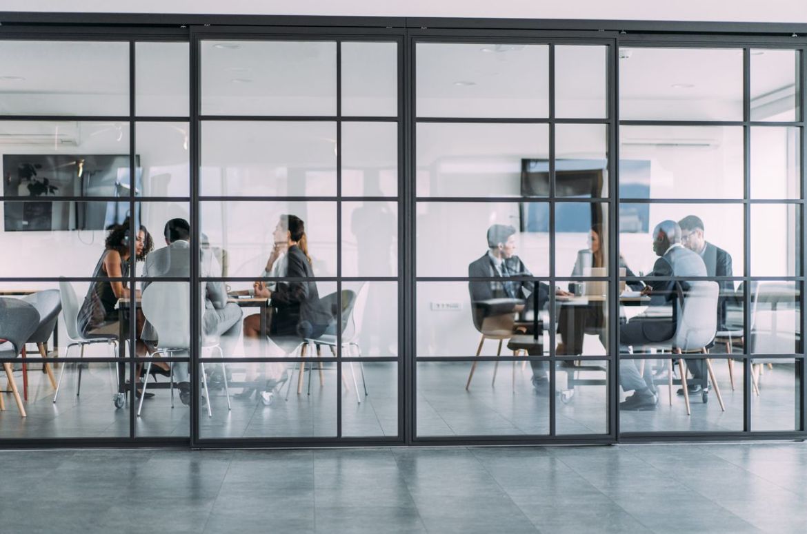 Group of business persons in business meeting
