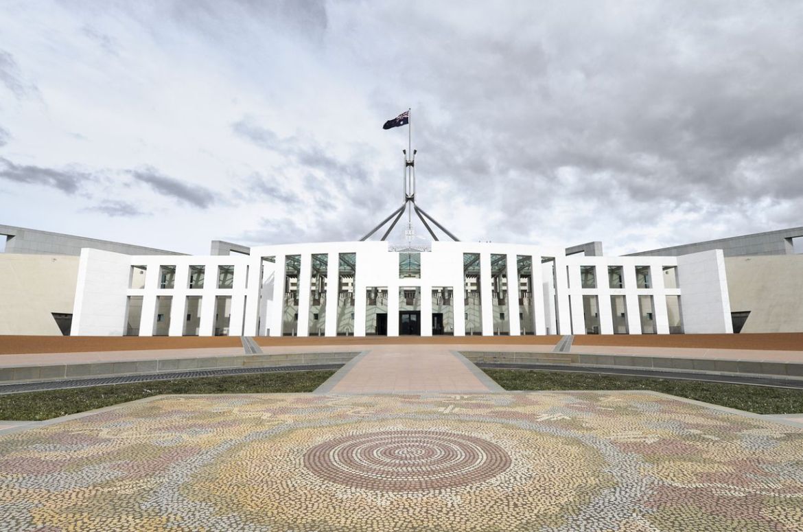 The Australian Parliament building in Canberra