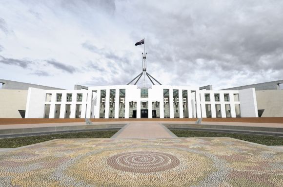 The Australian Parliament building in Canberra