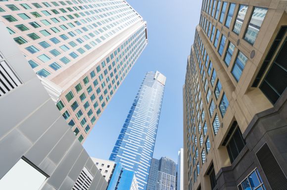 Modern buildings in downtown Melbourne