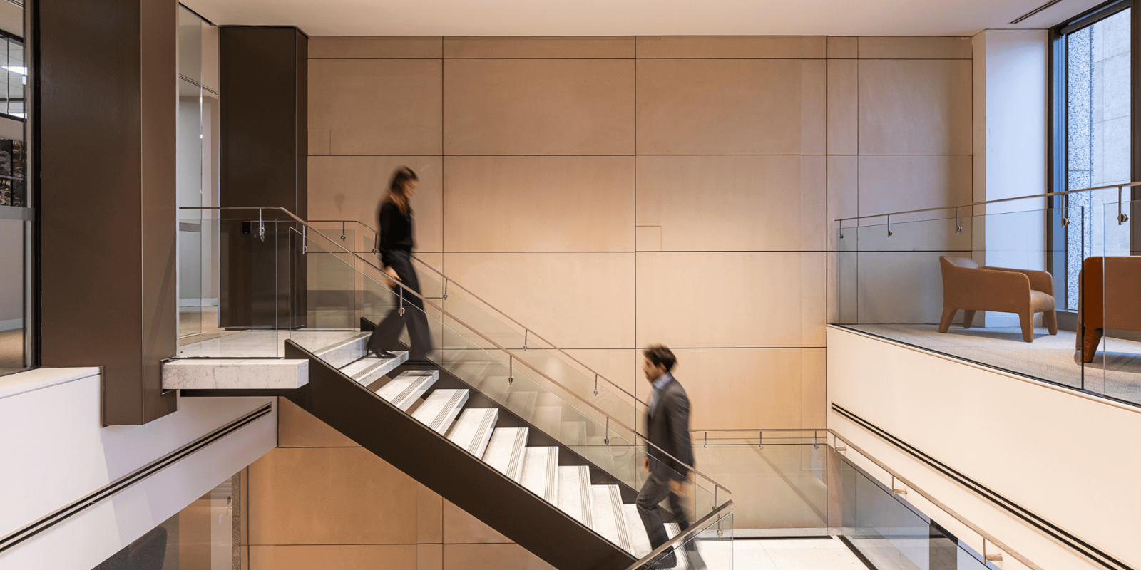 ABL Melbourne lawyers walking up stairs