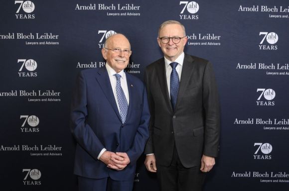 Mark Leibler and politician Anthony Albanese