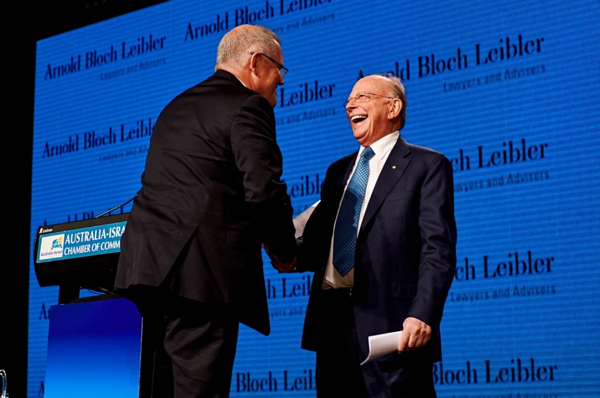Mark Leibler with Scott Morrison 2018