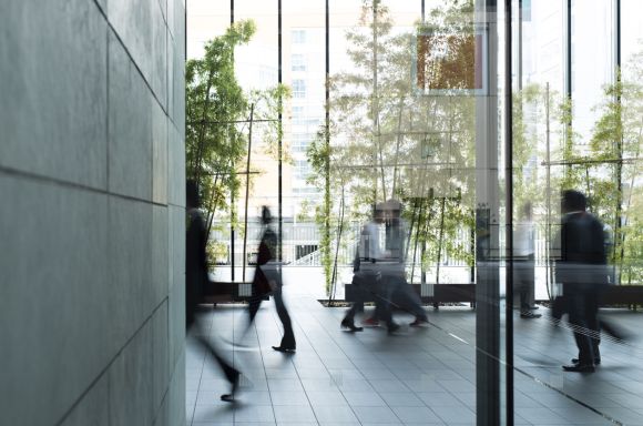 Abstract walking in building