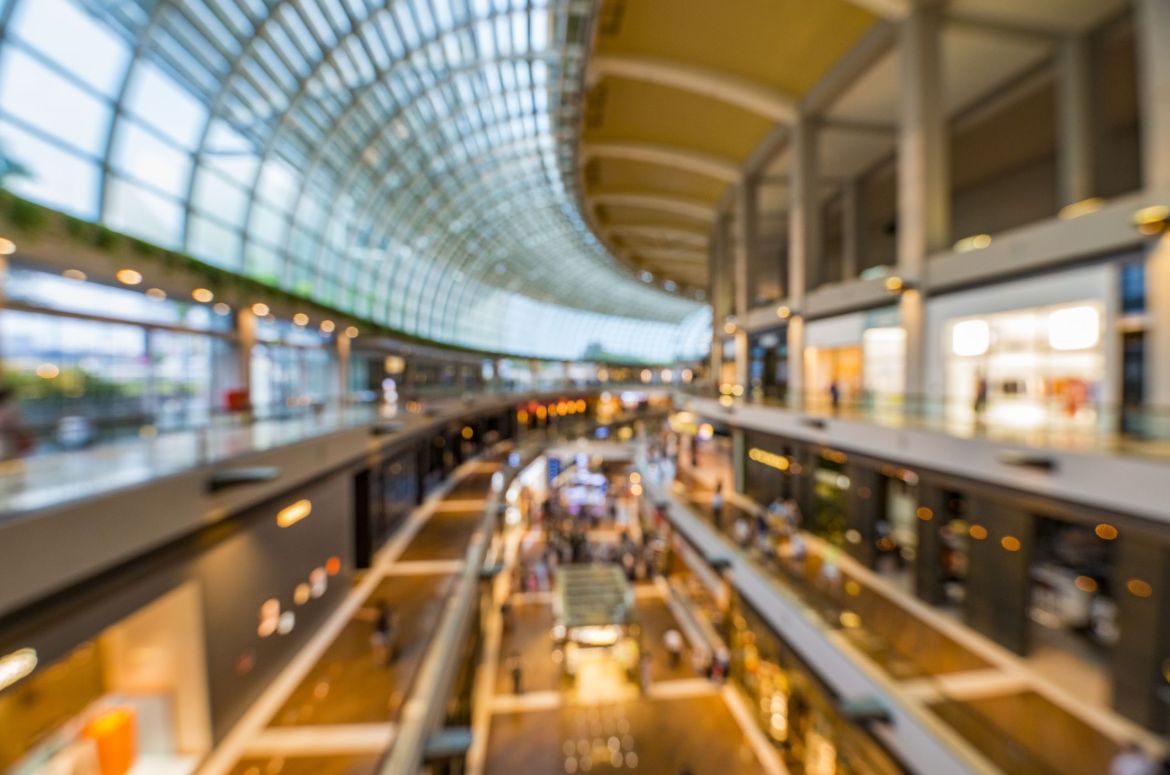 Blurry shopping centre