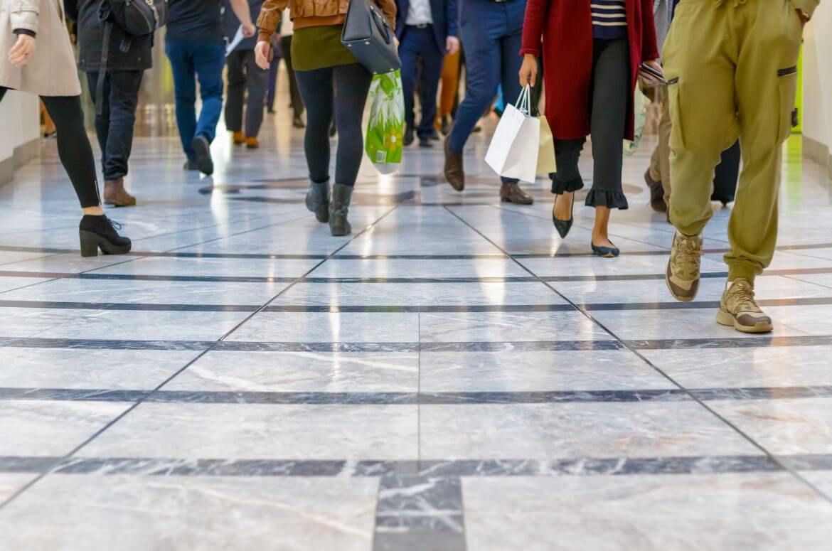 People shopping in mall