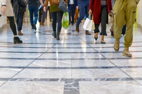 People shopping in mall