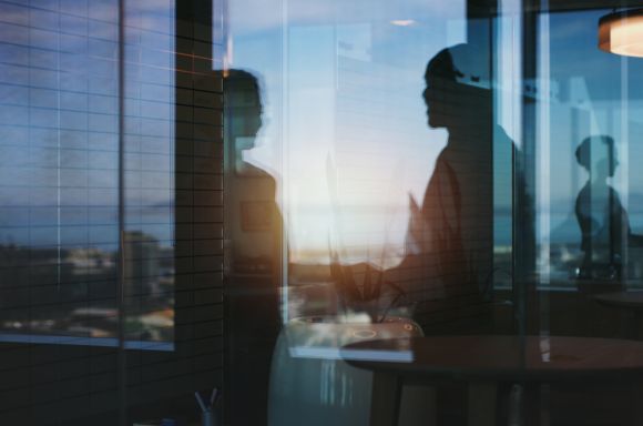 People talking in meeting room