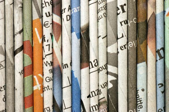 Rolled newspaper