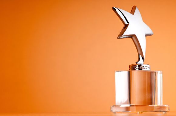 Star award orange background