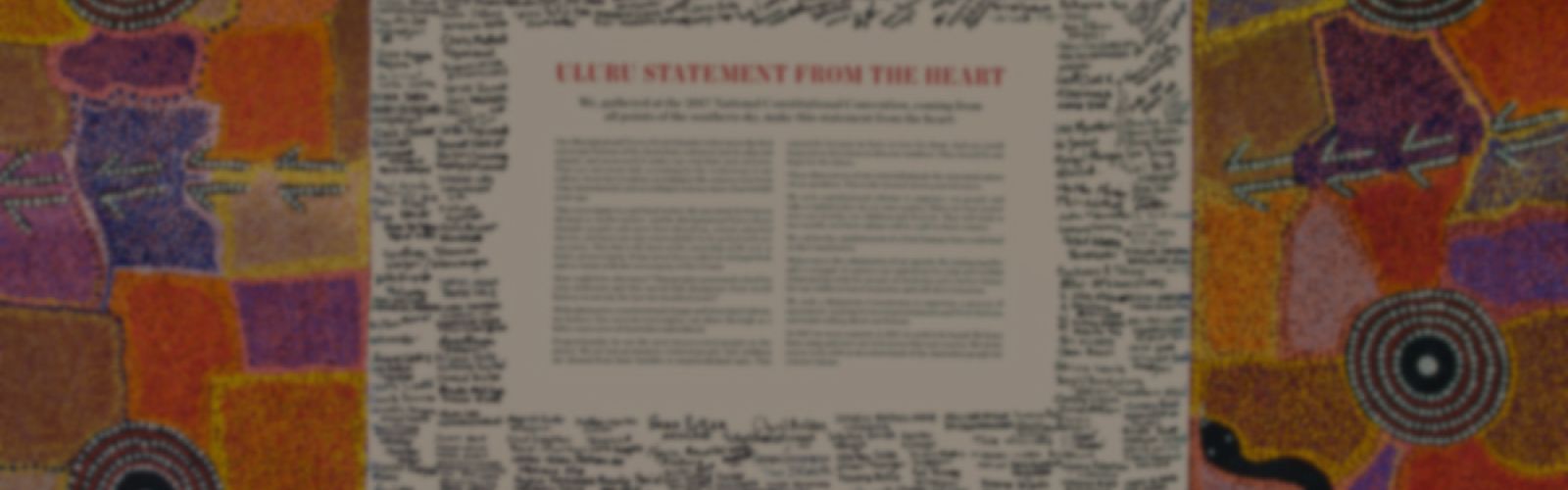 Uluru statement from the heart blurred