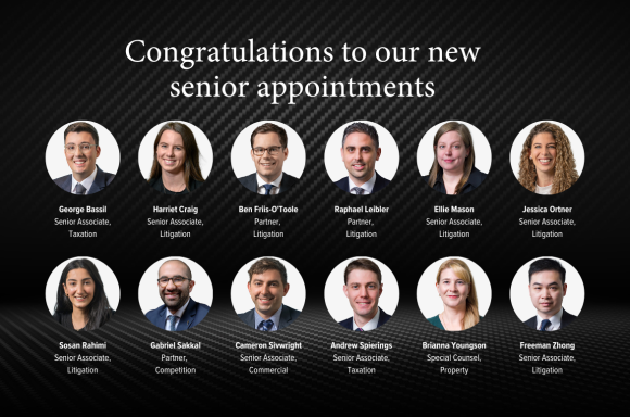 Website header Congratulations to our new Partners and Senior Associates 1