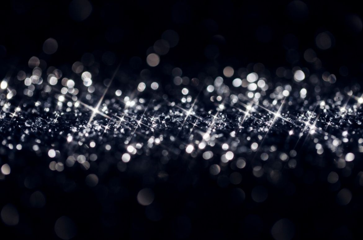 White glitter black background