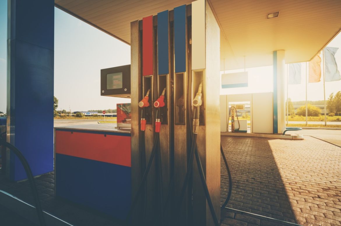 gas station on summer day picture id647559570
