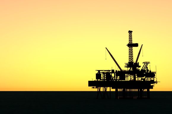 oil rig at sunset 1