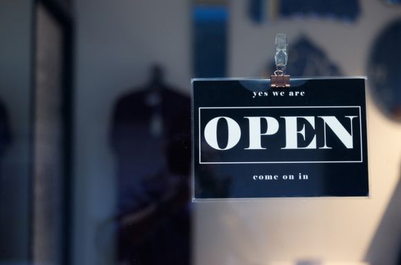 shop and store reopen sign after covid19 epidemic picture id1225947852