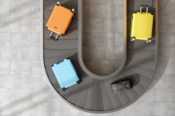 suitcases conveyer belt